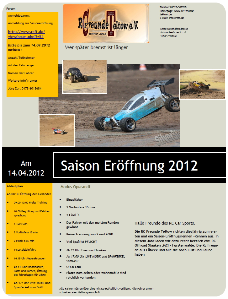 Flyer Teltow 2012